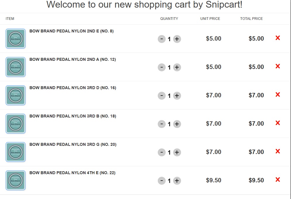 Bow Brand Strings to order